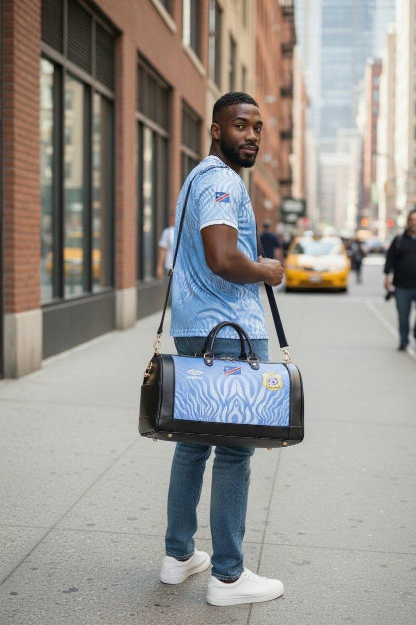 Sac Maillot République démocratique du Congo de la marque Le Sac Maillot, avec motif coloré représentant le drapeau congolais.
